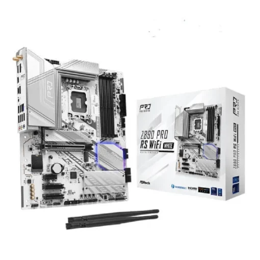 ASRock Z890 Pro RS WiFi (White Edition) Motherboard, DDR5, up to 256GB,