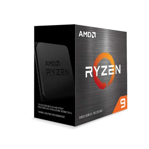 AMD Ryzen 9 5900X Desktop Processor – 12 Cores, 24 Threads, 70MB Cache, 3.7 GHz Base Clock, Up to 4.8 GHz Boost Clock, Socket AM4, PCIe 4.0, Compatible with 500 Series Chipset.