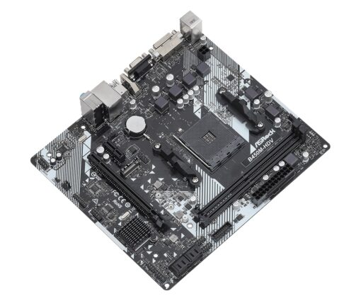 ASRock B450M-HDV R4.0 Micro ATX Motherboard, Socket AM4, AMD B450, DDR4, SATA3 & USB 3.1, M.2, Gigabit LAN - Image 3