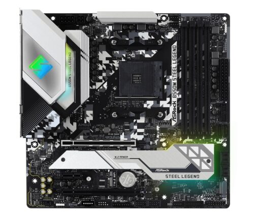 ASRock B550M Steel Legend Micro ATX Motherboard, Socket AM4, DDR4, 3rd Gen AMD Ryzen - Image 2