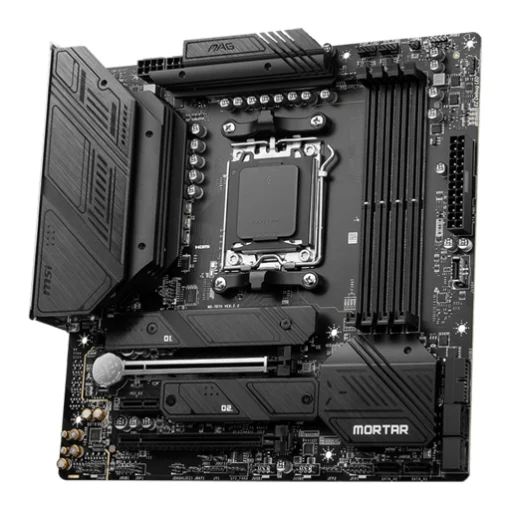 MSI MAG B650M MORTAR WIFI Micro-ATX Motherboard | AM5 Socket | Supports AMD Ryzen 7000 Series | 12 Duet Rail 80A VRM | DDR5 6400+MHz (OC) | 2 x PCIe 4.0 x16 | 2 x M.2 Gen4 Slots - Image 4