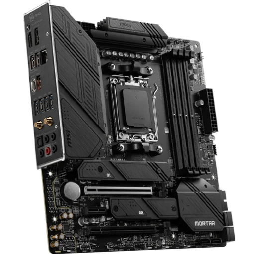 MSI MAG B650M MORTAR WIFI Micro-ATX Motherboard | AM5 Socket | Supports AMD Ryzen 7000 Series | 12 Duet Rail 80A VRM | DDR5 6400+MHz (OC) | 2 x PCIe 4.0 x16 | 2 x M.2 Gen4 Slots - Image 3