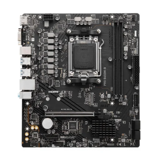 MSI PRO B650M-B Micro-ATX Motherboard | AM5 Socket | Supports AMD Ryzen 7000 Series | DDR5 6800+MHz (OC) | PCIe 4.0 x16 | M.2 Gen4 | 2.5G LAN - Image 2